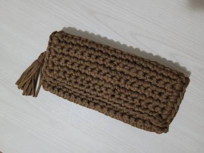 Clutch Em Croche Com Tassel