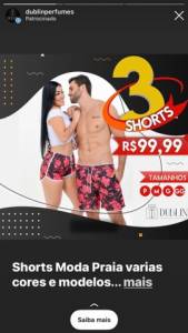 3 Shorts Por R$99,99 Reais - Griff Shopping Loja 92