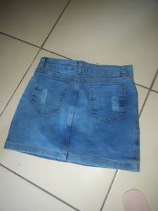 Saia Jeans Nova Tamanho 38 Grande Com Laycra