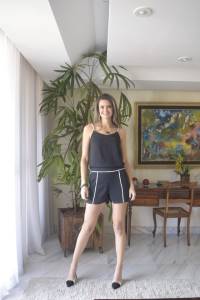 Conjubto Short E Regata Preto