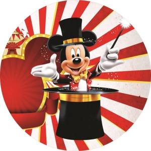 Capa Painel Tema Mickey Circo Personalizado Em Tecido