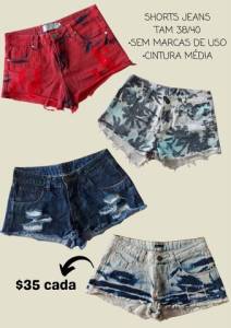 Short Jeans Usados Tam 38/40 $25 Cada