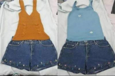 Um Short Feminino Taco Bordado - Jeans - Tam 44 br