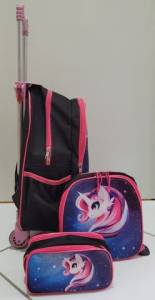 Pony - Kit 3 Peas Mochila Infantil Com Rodinha