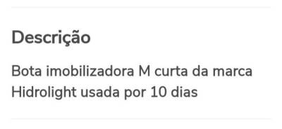 Bota Imobilizadora M Curta