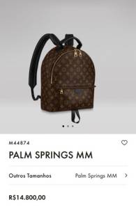 Mochila Palm Springs Louis Vuitton