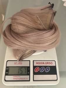 Cabelo Loiro Platinado 60cm Com 160g