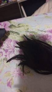 Cabelo Humano Preto  100 Gramas  60 Cm J Na Queratina