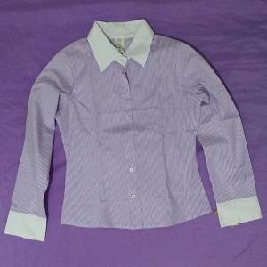 Camisa De Boto Com Listras Feminina Tam: M - 25,00