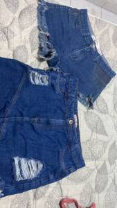 Saia Jeans E Short Jeans