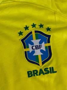 Camisa Amarela Do Brasil Oficial Modelo Da Copa Do Mundo 2022