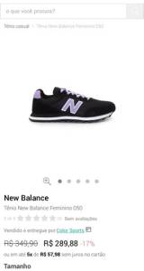 Tnis New Balance Feminino Semi-novo