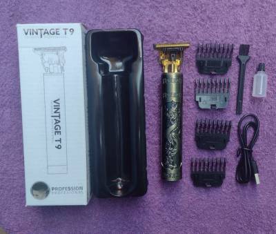 Mquina De Cabelo Vintage T9 Profissional Recarregvel