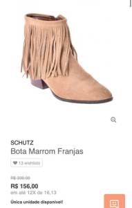 Bota De Franja Marrom