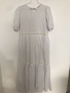 Vestido Branco Manga Bufante