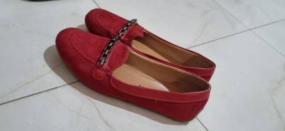 Mocassin Suede Vermelho Tam 35