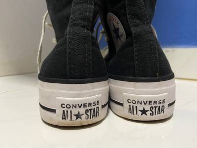 All Star Preto Plataforma Tamanho 37