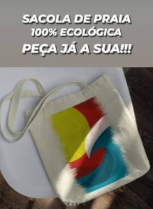 Bolsa Ecobeg Algodao Natural Stilo Hawaiano