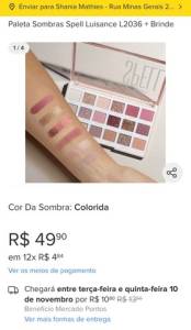 Paleta Sombras Spell Luisance L2036 + Brinde