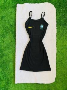 Vestido Canelado Feminino Da Seleo