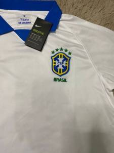 Camisa Oficial Do Brasil Branca Plo Modelo 20/21