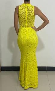 Vestido De Festa Longo Amarelo