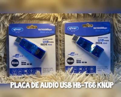 Adaptador Conversor De Rede Rj-45 Usb Knup Hb-t66