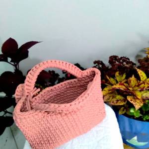 Bolsa Rosa Beb - Fio De Malha