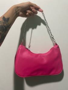 Bolsa Baguete Rosa Nova