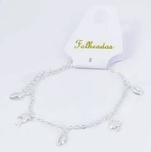 Pulseira Folheada Prata 925 Bzios Golfinhos Peixes Moda Praia Vero - Antialrgica