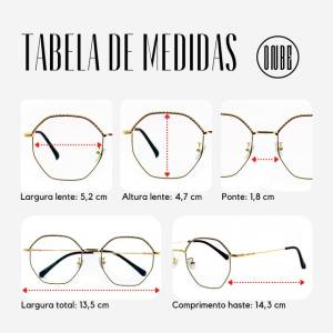 Oculos Grau Star Dourado