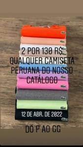 Camisas Peruana Em Malha Coton Pima Temos Tambm Em Atacado!!!