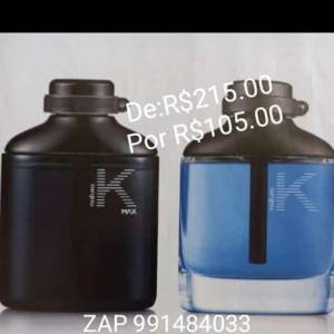 Natura Perfume K + Perfume Kmax 100ml R$210.00 Total