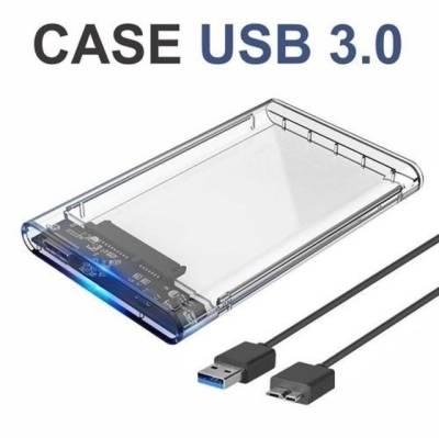 Case Hd Ssd Externo Transparente Notebook Sata Usb 3.0