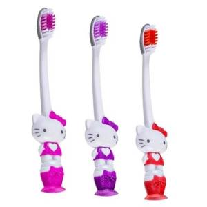 Escova Dental Hello Kitty Infantil Princesa C/3 Unidades Promoo