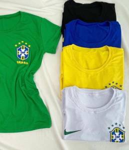 Camiseta Feminina Do Brasil , Copa Do Mundo