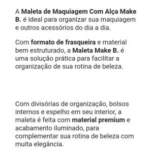 Maleta De Maquiagem Make B. o Boticrio.