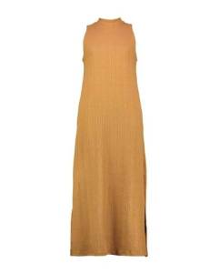 Vestido Midi Feminino Malha Canelada