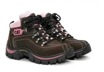 Cat Boots Femininas Couro Costurado , Palmilhas Em Gel Espuma, Alta Qualidade