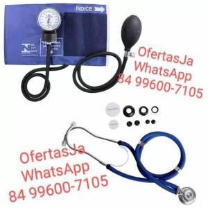 Kit Enfermagem Azul Esfigmomanmetro E Estetoscpio Duplo Premium Rappa