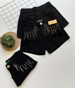 Shorts Jeans Feminino Com Strass Atacado