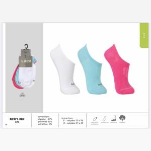 Kite 3 Pares Meia Feminina Lupo Sport