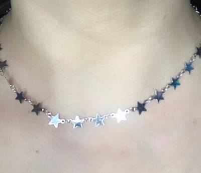 Colar Choker Estrelas Em Ao Inoxidvel