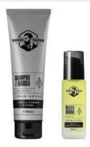 Kit Barba Brava Fresh Woods Shampoo+leo +pente+ Sacola