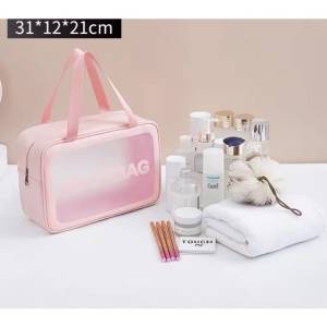 Kit 3 Bolsas Pvc Viagem Wash Bag