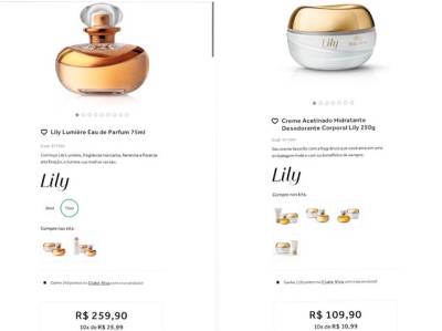 Perfume E Hidratante Lily O Boticario