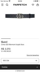 Cinto Gucci Original Novo