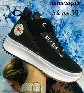 All Star Lanamento Preto/vermelho