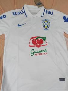 Camisa Da Seleo Brasileira Polo Branca