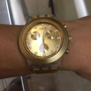 Relgio Swatch Dourado Feminino (original)